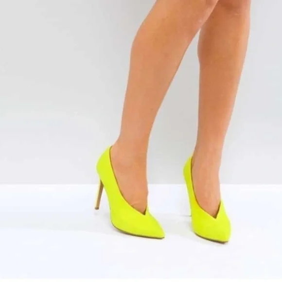 ASOS Neon Yellow Heels - Picture 8 of 15